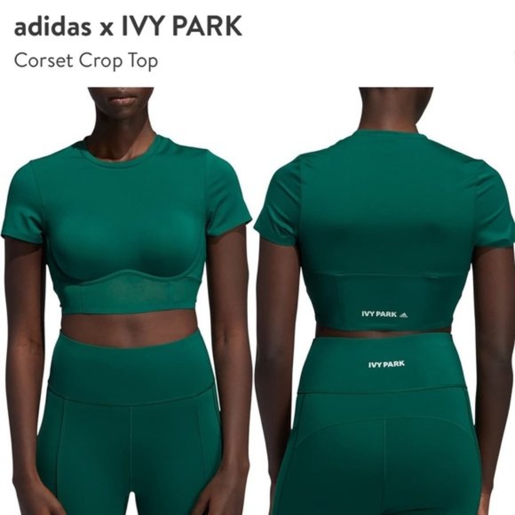 Green Ivy Park Corset Crop Top Corset Adidas X Ivy Park Green Size